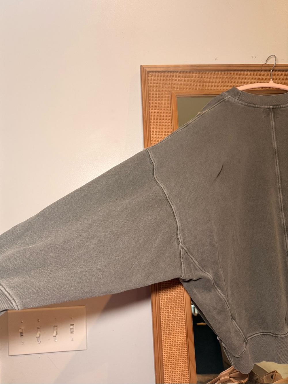 Joah Brown Crewneck Sweatshirt Sage Green French Terry - Picture 11 of 13
